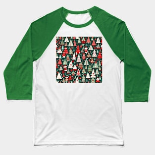 christmas trees pattern gift Baseball T-Shirt